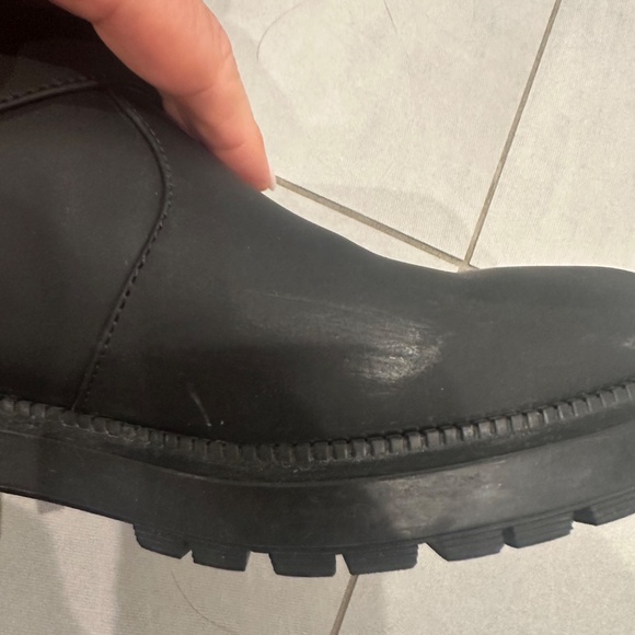 Aquatalia Women's Lillie Weatherproof Matte Leather Moto Booties - Size 8 - Picture 11 of 12